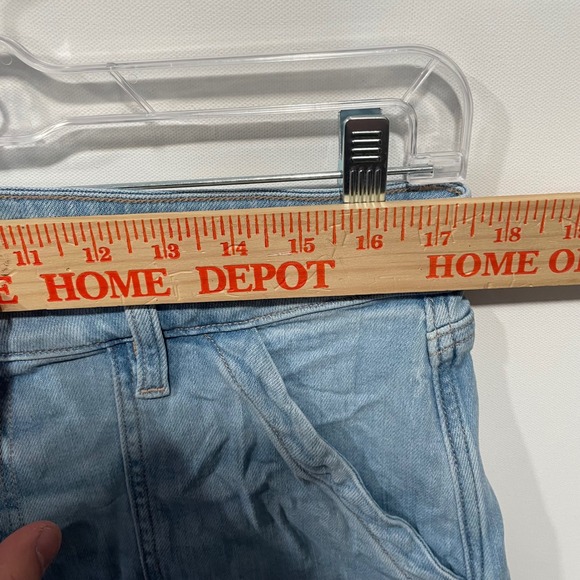 American Eagle Super High-Rise Baggy Wide Leg Carpenter Jeans Light Wash 12 Long - Picture 3 of 10